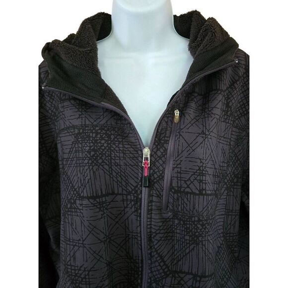 ACG XL Hooded Jacket Geometric  Sherpa Lined running hiking workout gym rat - Picture 2 of 9